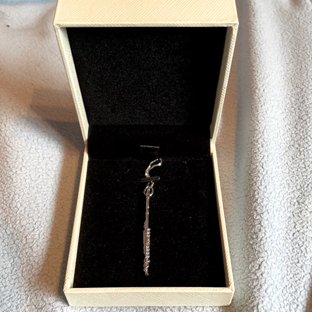 Sterling silver flute necklace